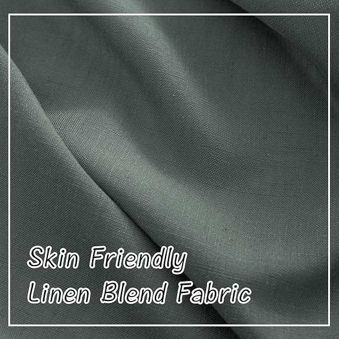 Linen Curtains 102 inches Long 2 Panels Set - Image 6