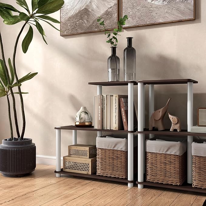 Homes: Inside + Out Apexa Modern 3-Cube Ladder Shelving Units, Collectibles - Image 14