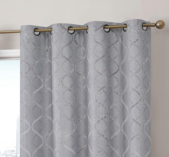 HLC.ME Grey Blackout Curtains for Bedroom by HomeLinenCollections