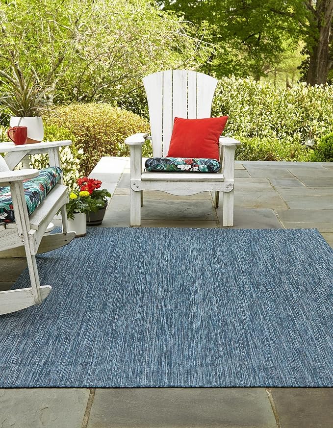 Unique Loom Collection Casual Transitional Solid Heathered Indoor/Outdoor - Image 4