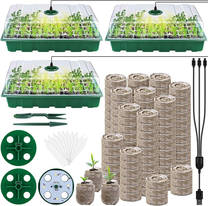 3 Pack Seed Starter Tray Kit by Hahood