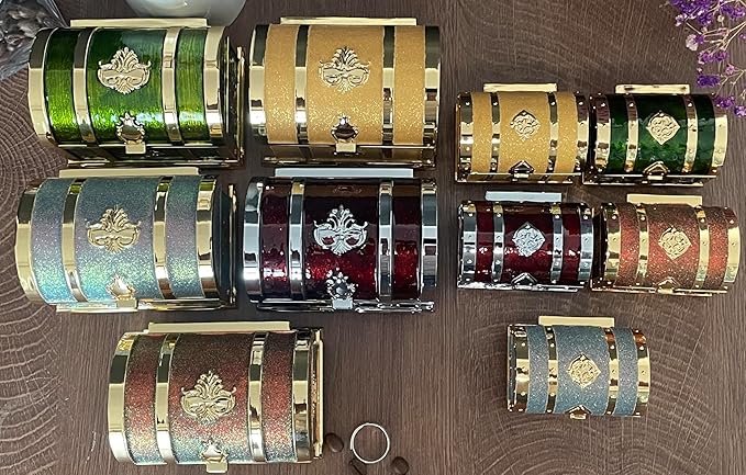 Retro Jewelry Box Arched Vintage Rectangular Metal Chest Necklace Ring Earrings - Image 6