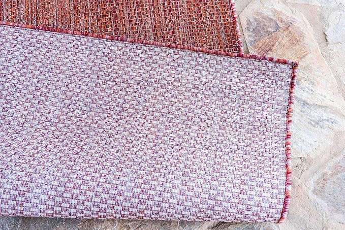 Unique Loom Collection Casual Transitional Solid Heathered Indoor/Outdoor - Image 6