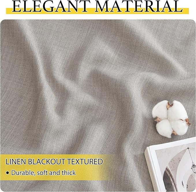 NICETOWN Window Valance for Bedroom Farmhouse Grommet Top Blackout Thermal - Image 6