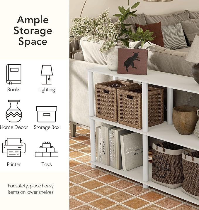 Homes: Inside + Out Apexa Modern 3-Tier Narrow Shelving Units, Collectibles - Image 7