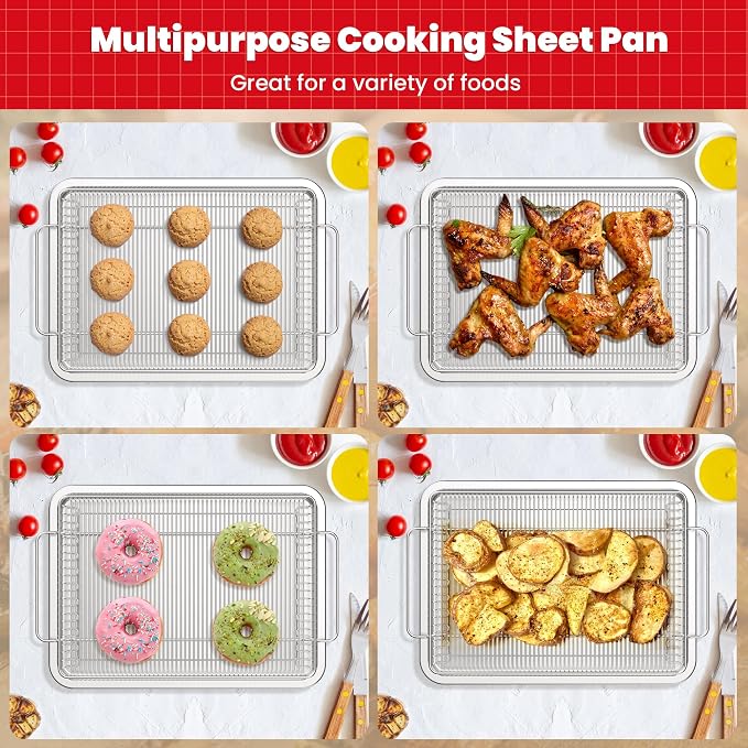Air Fryer Basket for Oven, 15.9" x 11.0" Large Air Fryer Tray and Pan - Image 7