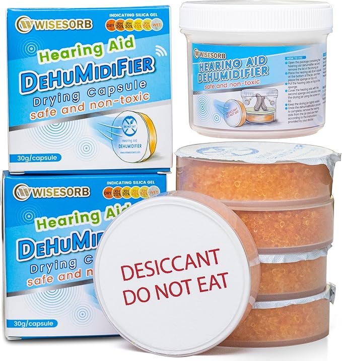 Hearing Aid Dryer, Hearing Aid Dehumidifier, Hearing Drying Jar and by Wisesorb