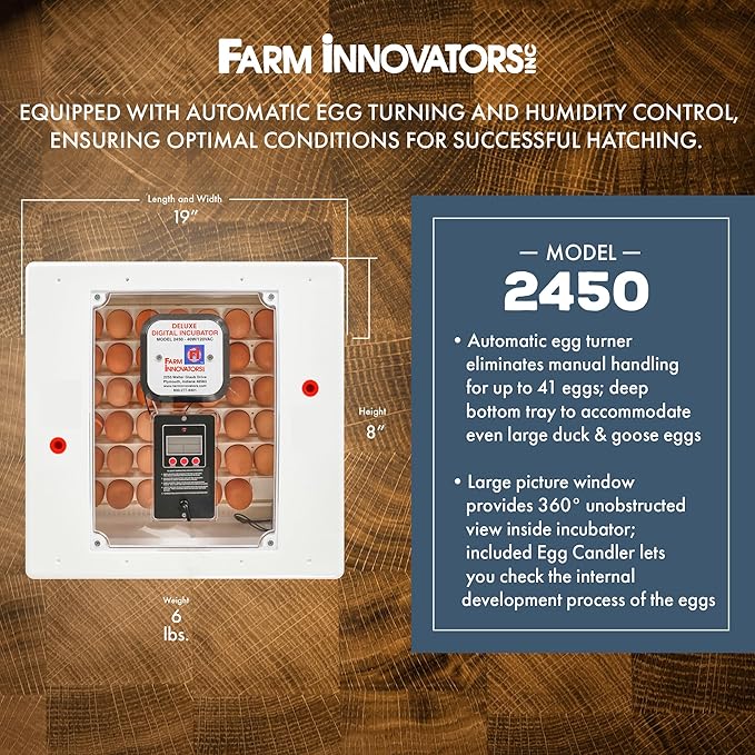 Farm Innovators Model 2450 Pro Series Digital Circulated Air Egg Incubator - Image 3