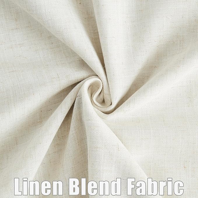 Kayne Studio Natural Pinch Pleated Full Blackout Curtains, Linen Blend Room - Image 5