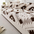Boho Plush Couch Covers for Sofa Washable, Fuzzy Soft Couch Cover for Sectional by WelcometoXSlive