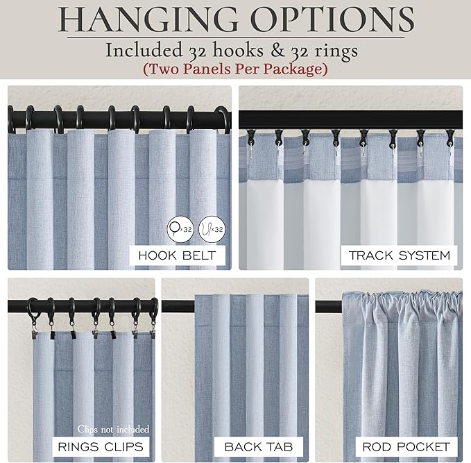 Dusty Blue Blackout Nursery Curtains 90 Inch Length - Image 4