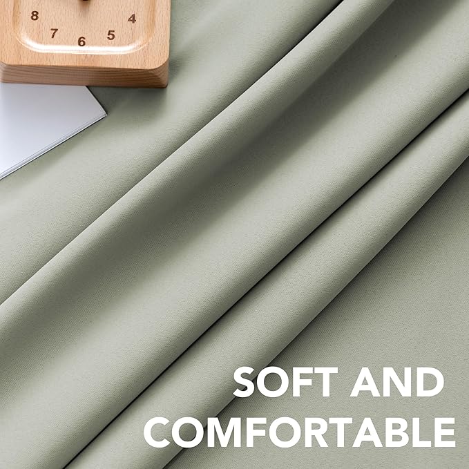 H.VERSAILTEX Back Tab Sage Green Curtains 90 Inch Long - Image 6