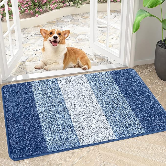 Smiry Dog Door Mat for Muddy Paws, Absorbs Moisture and Dirt, Low-Profile by Smiry