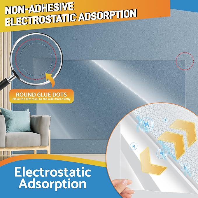Clear Wall Protector, Electrostatic Wall Protective Film, Transparent Static - Image 4