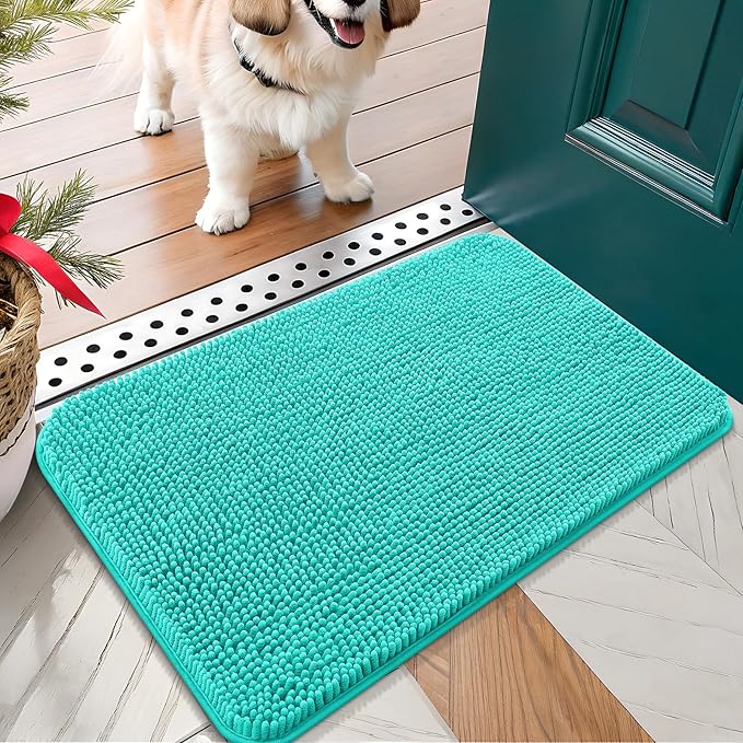 OLANLY Dog Door Mat for Muddy Paws 24x16, Absorbs Moisture and Dirt, Absorbent by OLANLY