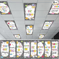 8Pcs Classroom Light Covers for Fluorescent Lights, Composition Inspirational by Shemilly