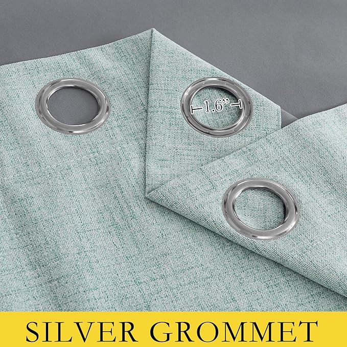 NICETOWN 100% Absolutely Blackout Linen Curtains - Image 6