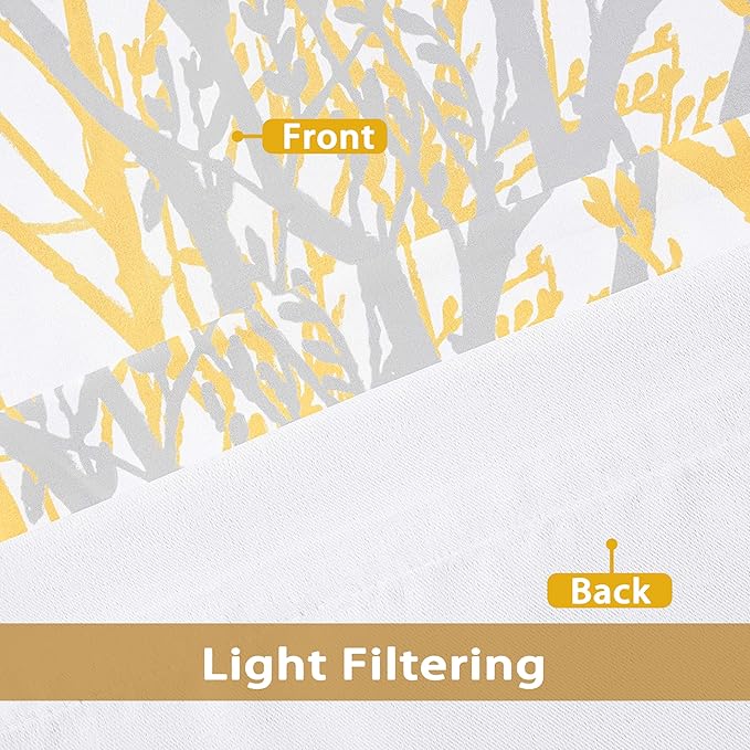 DriftAway Tree Branch Blackout Curtains Double Layer 96 Inches Long - Image 4