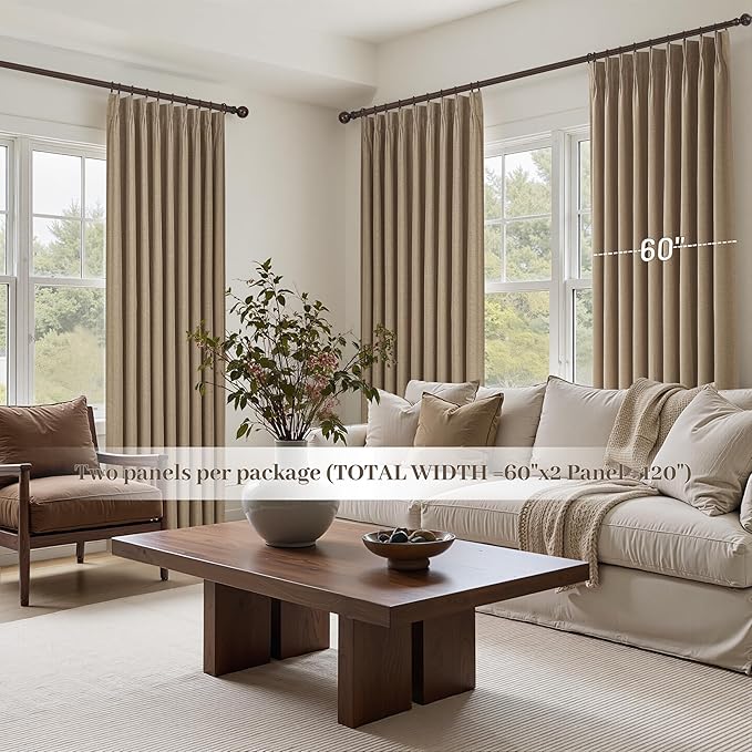 Pinch Pleated Blackout Curtains 60 Inches Wide - Image 5