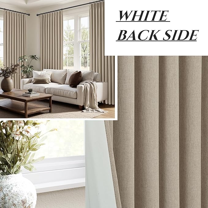 Curtains 60 Inch Length Wide Pinch Pleated Black Out Curtain 84 Inch Long - Image 7
