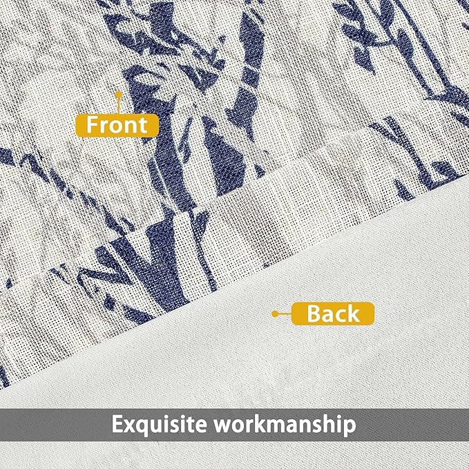 DriftAway Linen Printed Blackout Curtains Tree Branch Pattern Double Layer 102 - Image 2