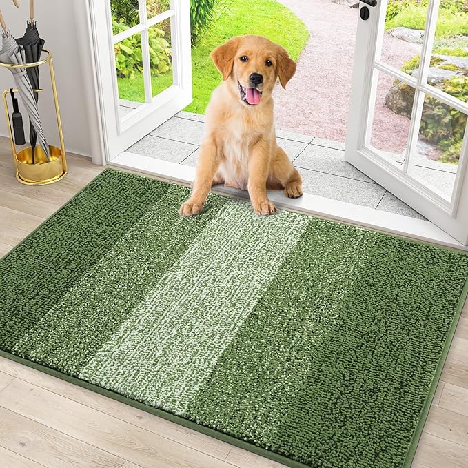 Smiry Dog Door Mat for Muddy Paws, Absorbs Moisture and Dirt, Low-Profile by Smiry