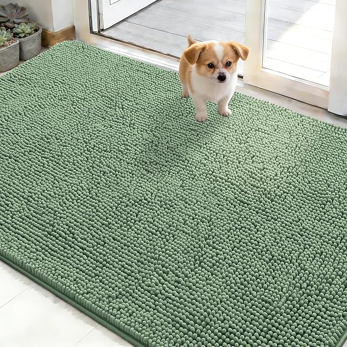 OLANLY Dog Door Mat for Muddy Paws 48x30, Absorbs Moisture and Dirt, Absorbent by OLANLY