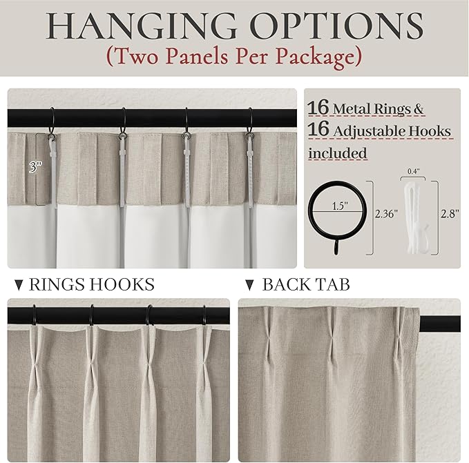 Extra Long Floor to Ceiling Pinch Pleat 108 Inch Curtains - Image 4