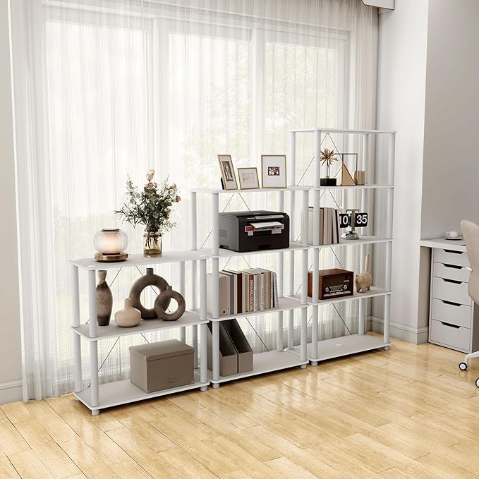 Homes: Inside + Out Apexa Modern 4-Tier Wide Shelving Units, Collectibles - Image 13