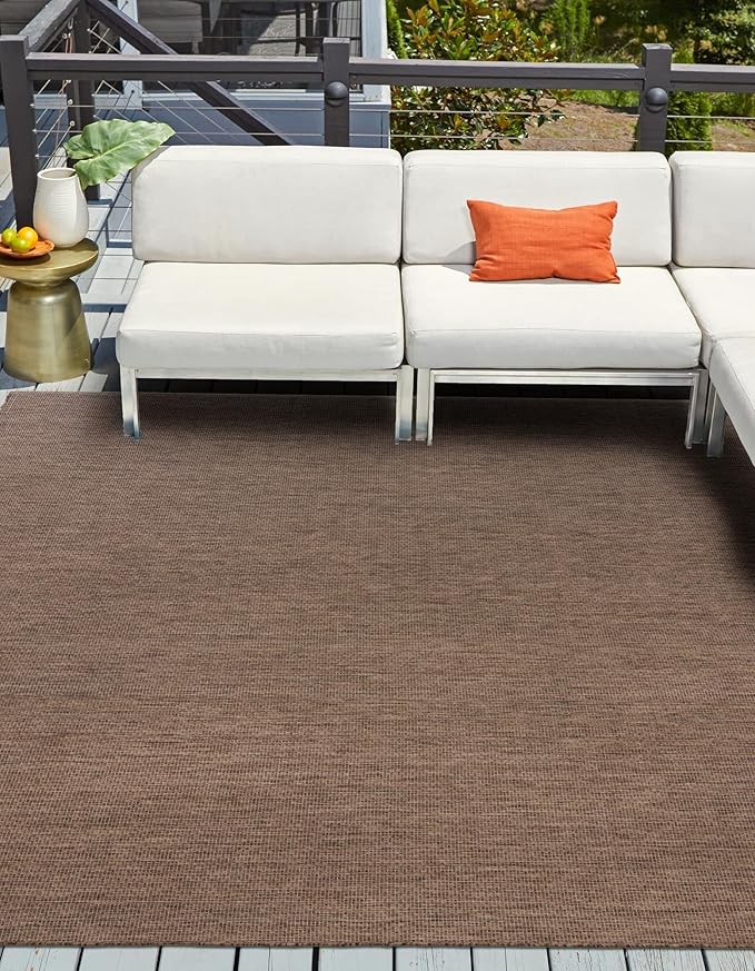 Unique Loom Collection Casual Transitional Solid Heathered Indoor/Outdoor - Image 4
