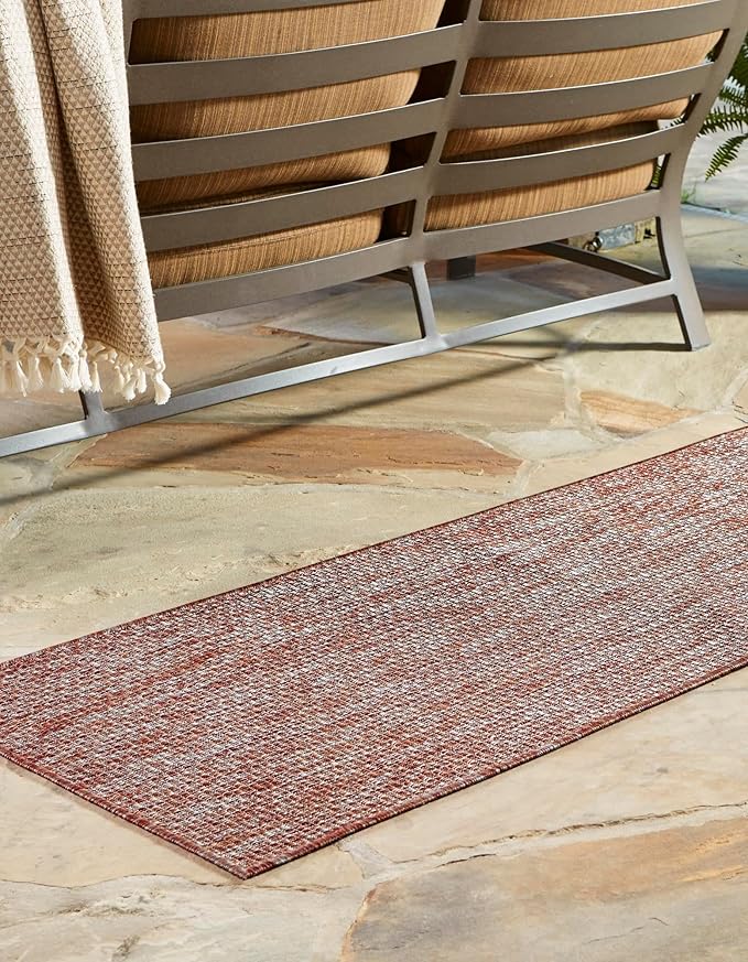 Unique Loom Collection Casual Transitional Solid Heathered Indoor/Outdoor - Image 2