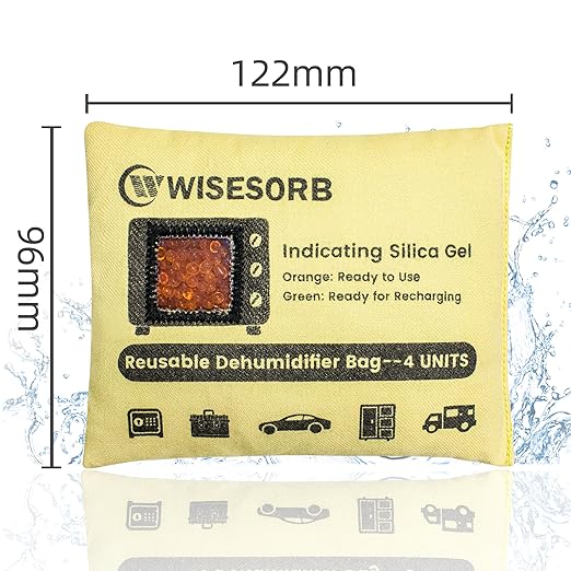 6 Pack 120G Reusable Silica Gel Desiccant Dehumidifier Bags, Color Indicating - Image 6