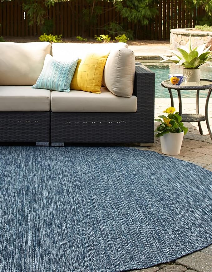 Unique Loom Collection Casual Transitional Solid Heathered Indoor/Outdoor - Image 3