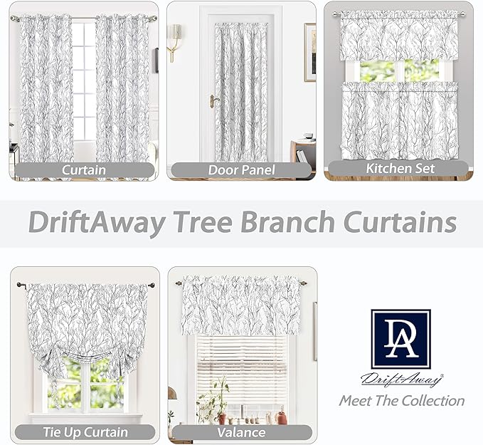 DriftAway Tree Branch Blackout Curtains Double Layer 72 Inches Long - Image 5