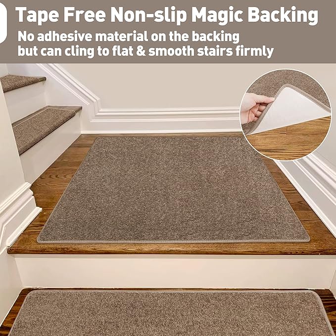 PURE ERA Carpet Stair Tread Landing Mat Tape Free Self Adhesive Non Slip Skid - Image 4
