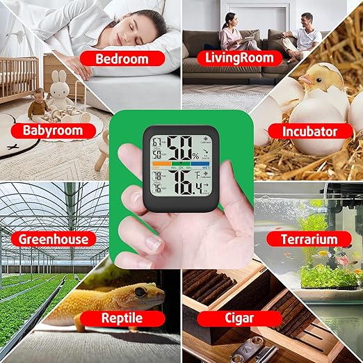 G.CATACC Digital Hygrometer Indoor Thermometer Humidity Meter Gauge, Room - Image 4