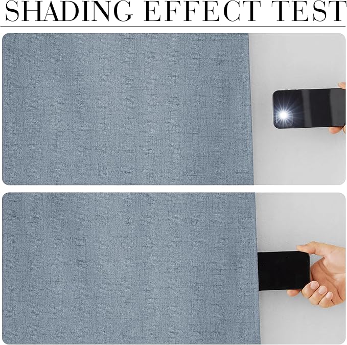 RYB HOME Linen Texture Curtains - Image 3