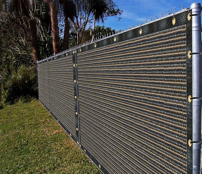 6'x1' to 6'x100' Brown Shade Cloth Panels Fence Privacy Screen Fabric Mesh Net by Unknown