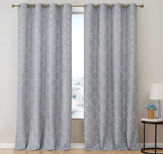 HLC.ME Versailles Lattice Flocked 100% Complete Blackout Thermal Insulated - Image 2