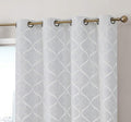 HLC.ME Versailles Lattice Flocked 100% Complete Blackout Thermal Insulated by HomeLinenCollections
