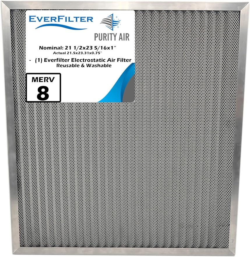 21 1/2x23 5/16x1 Electro-static Air Filter AC Furnace Filter, Reusable & by PurityAir