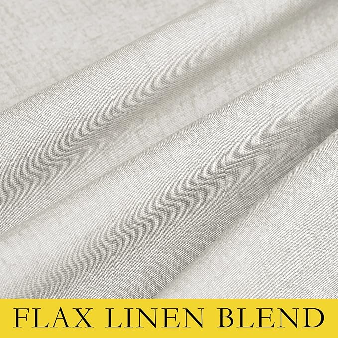 NICETOWN 100% Absolutely Blackout Linen Curtains - Image 8