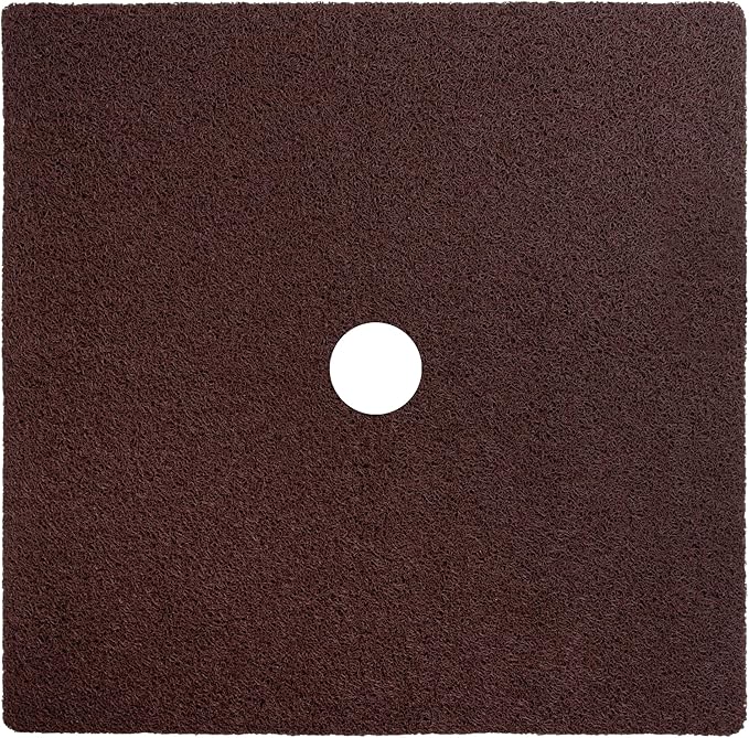 Enkosi Loofah Shower Mat with Drain Hole – Cushioned Anti-Slip Square Bath Mat by ENKOSI