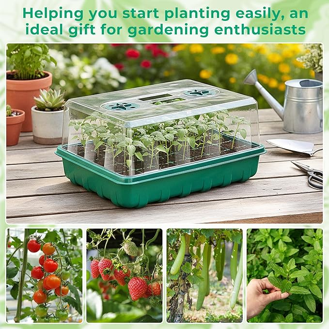 192 Cells Seed Starter Tray, 4 Packs Seed Starter Kit - Image 7
