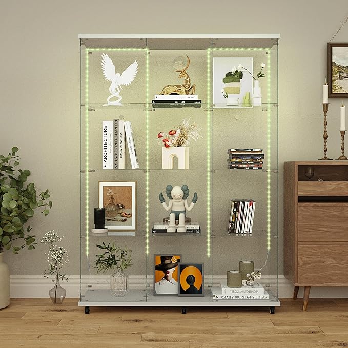 Yoluckea 4 Tiers Glass Display Cabinet Extra Large - Image 5