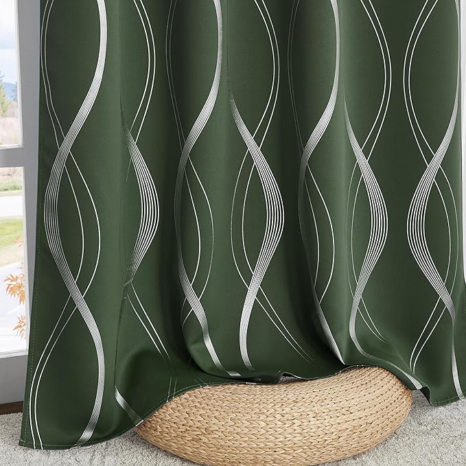 NICETOWN 100% Blackout Curtains 72 inch Length 2 Panels Set, Dark Mallard - Image 7