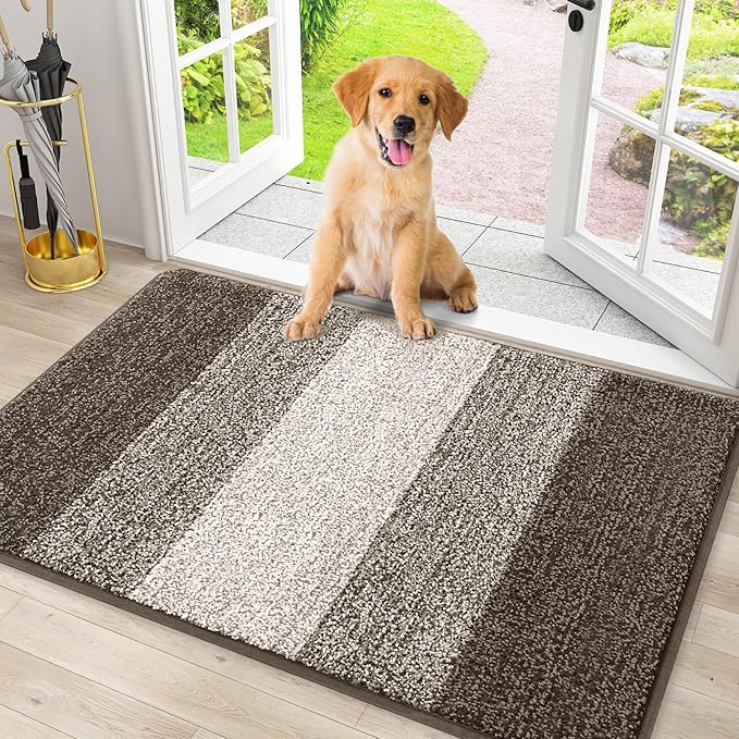 Smiry Dog Door Mat for Muddy Paws, Absorbs Moisture and Dirt, Low-Profile by Smiry