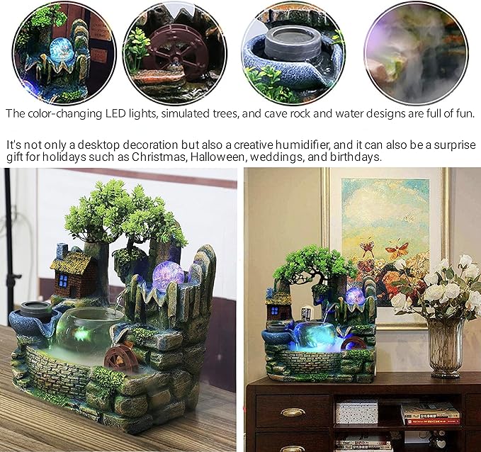 Tabletop Waterfall Fountain Humidifier - Image 3