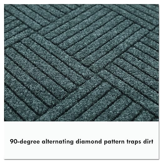 8uardian EcoGuard Diamond w/Double Fan Indoor Wiper Floor Mat, Recycled Plactic - Image 7