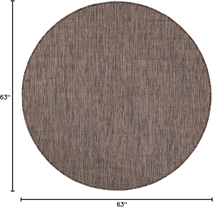 Unique Loom Outdoor Solid Collection Area Rug - Image 2